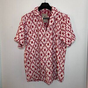 OAS White Machu Cuba Terry Cloth Shirt - Sz. L